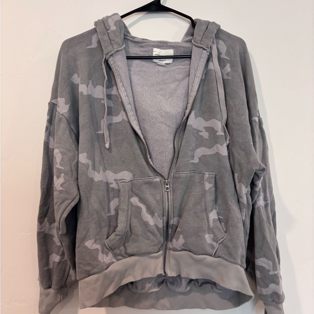 American Eagle Outfitters Gray Jogging Jacket